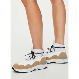 Suicoke Boots Sz 8 ROBBS-ab Suede Tech Hiking Sneaker Boot White Beige Street